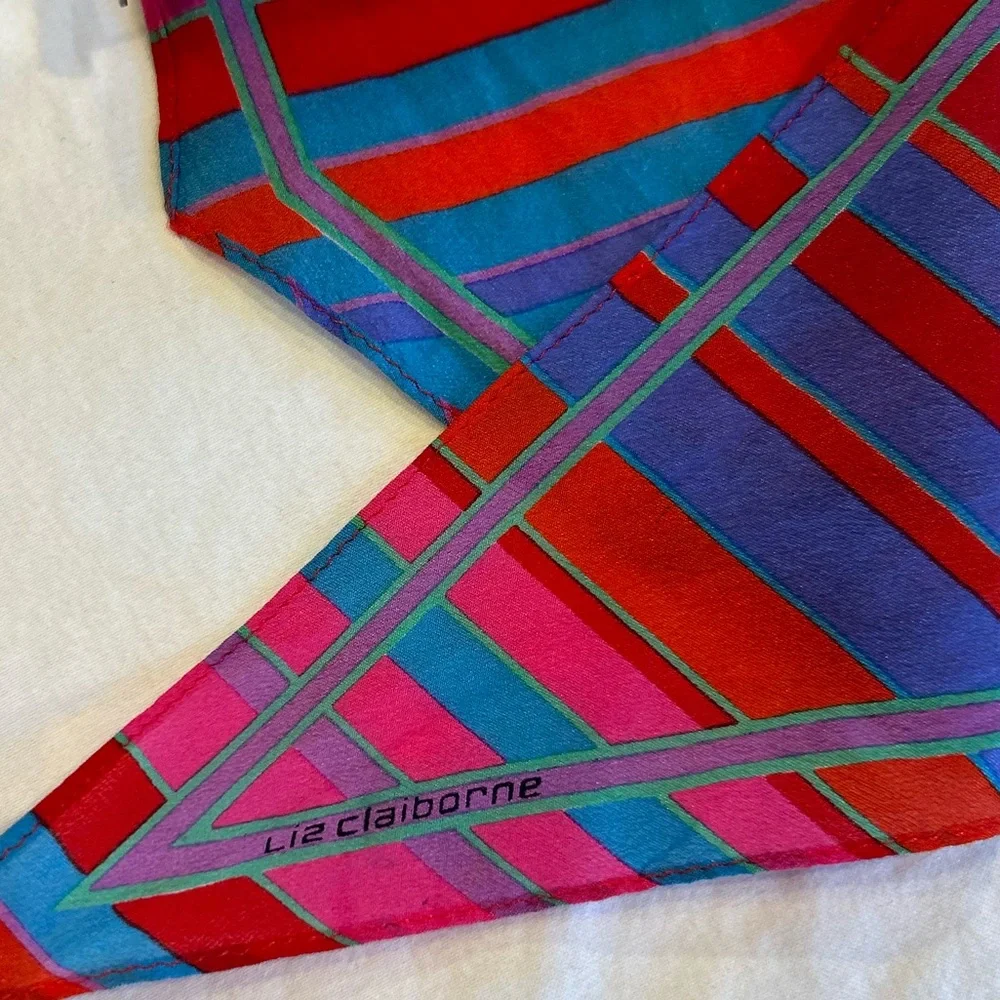 Vintage Liz Striped Scarf